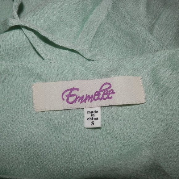 Emmelee Womens Small Lime Green Tiered Tank Top - Picture 8 of 8